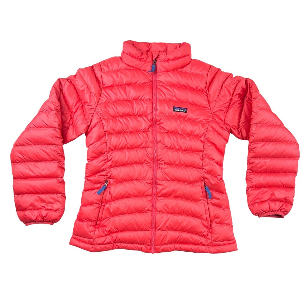 Patagonia Kids Down Sweater‎ Jacket (16-18) Cheery Coral Small Recycled Down GUC
